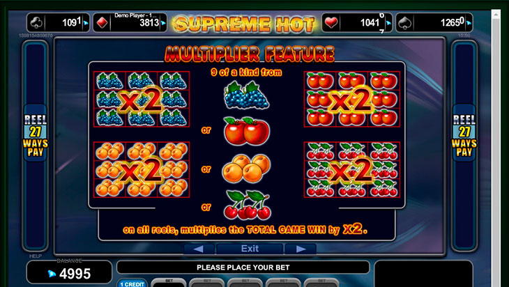 игровой автомат онлайн Supreme Hot